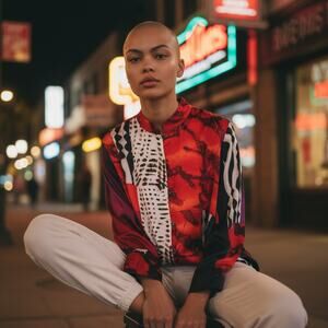 CHICO'S Size XL 100% Silk Nehru Collar Button Abalone Front Boxy Blouse